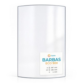 Barbas ECO 900 Glas - Gebogenes Kaminglas für Kaminofen