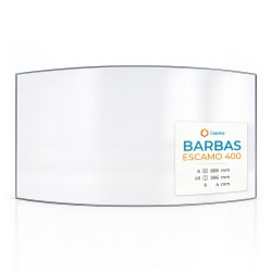 Vitre Barbas ESCAMO 400 - Verre Courbe pour insert