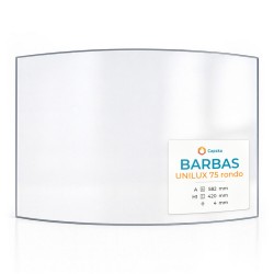 Vetro Barbas UNILUX 75 RONDO - Vetro Curvo per inserto per caminetto