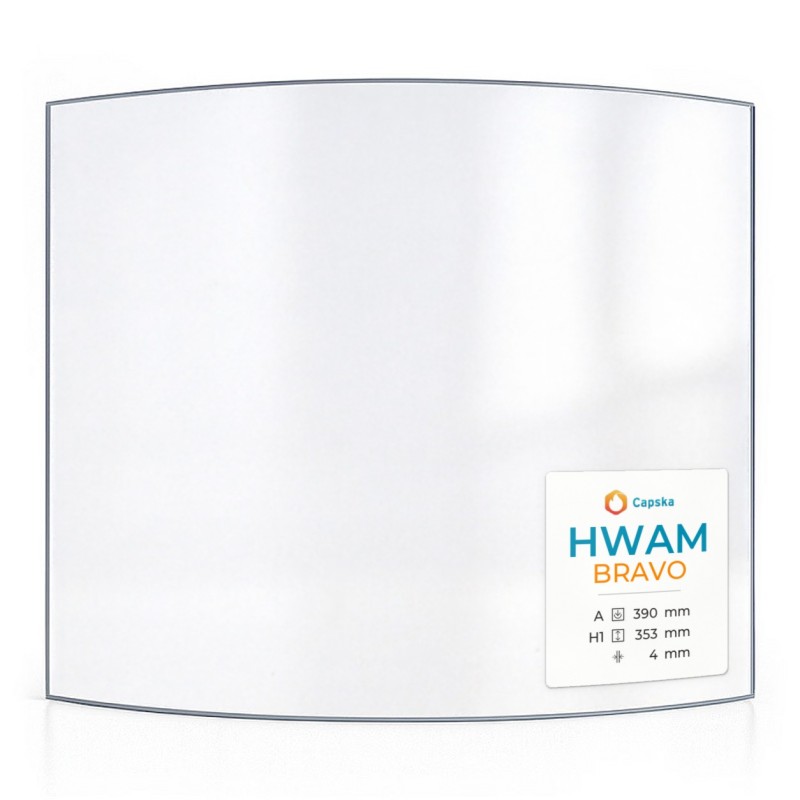 Vetro Hwam BRAVO - Vetro Curvo per stufa a legna