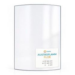 Austroflamm FLOK Glas - in sich gebogenes Kaminglas für Kaminofen
