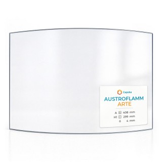 Austroflamm ARTE Glass - Curved Wood Burning Stove Panel