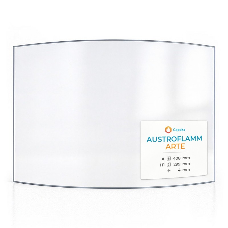Austroflamm ARTE Glass - Curved Wood Burning Stove Panel