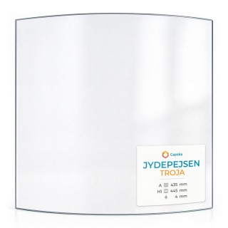 Jydepejsen TROJA Glass - Curved Panel for Wood Burning Stove