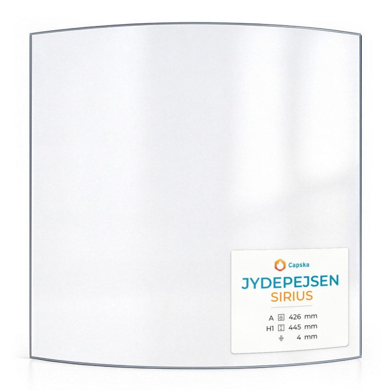 Jydepejsen SIRIUS Glass - Curved Panel for Wood Burning Stove