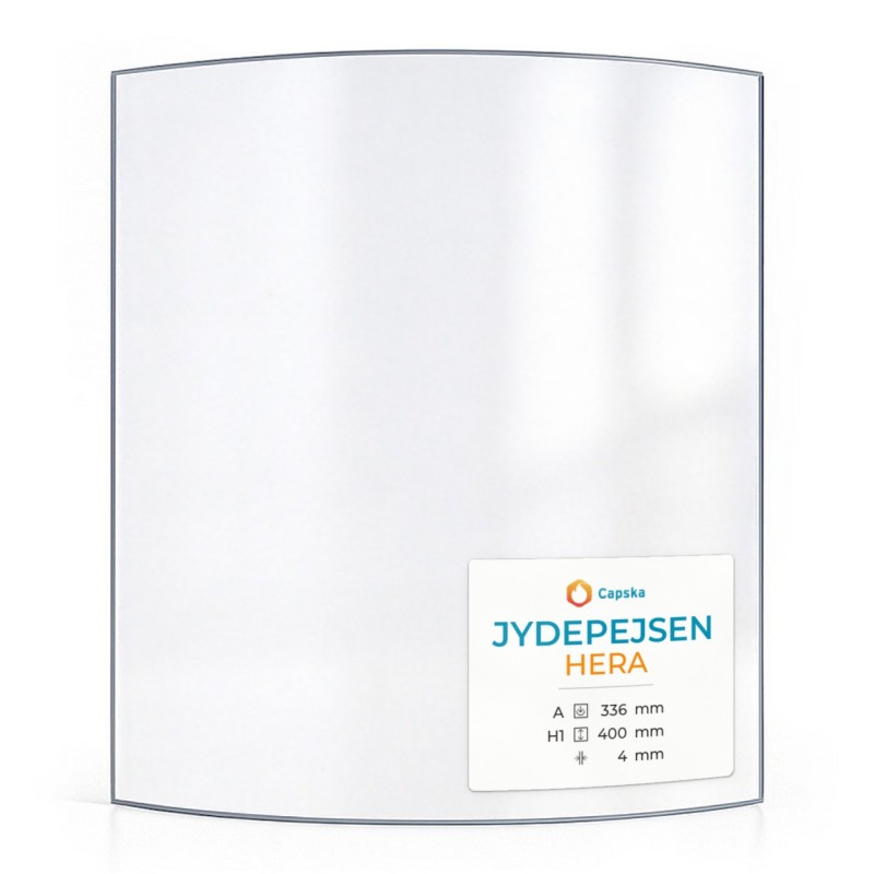 Jydepejsen HERA Glass Panel - Curved for Wood Burning Stove