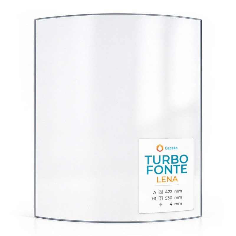 Vitre Turbo Fonte LENA - Verre Courbe pour poêle à bois