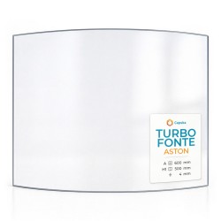 Turbo Fonte ASTON Glas - in sich gebogenes Kaminglas für Kaminofen