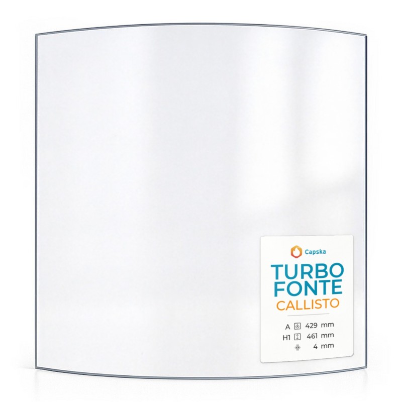 Vetro Turbo Fonte CALLISTO - Vetro Curvo per stufa a legna
