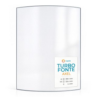 Turbo Fonte AXEL Glass - Curved Glass Panel for Wood Burning Stove