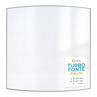 Vetro Turbo Fonte PALLAS - Vetro Curvo per stufa a legna