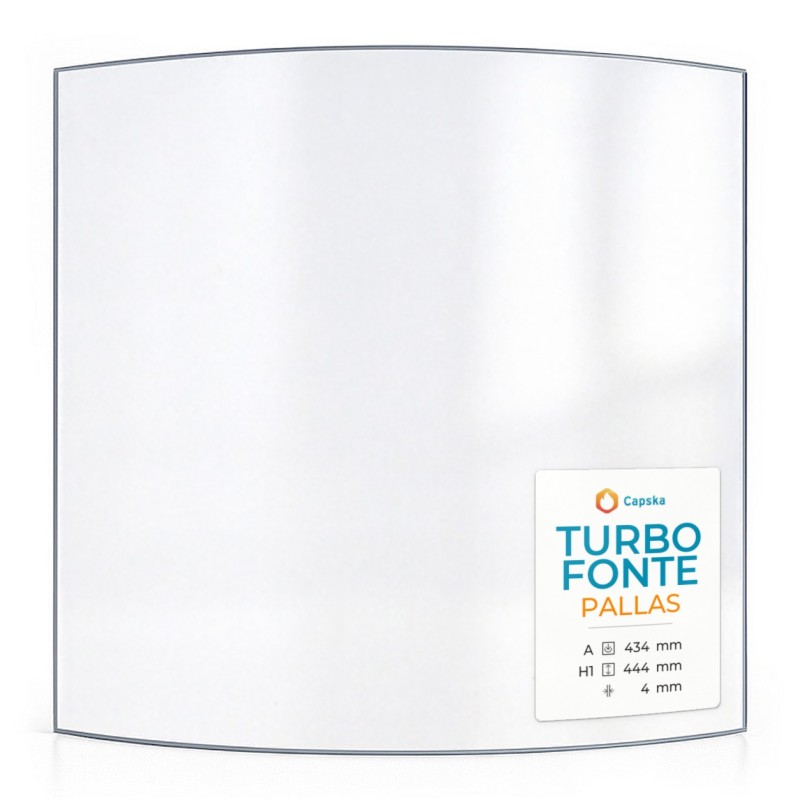 Turbo Fonte PALLAS Curved Glass Panel for Wood Burning Stove