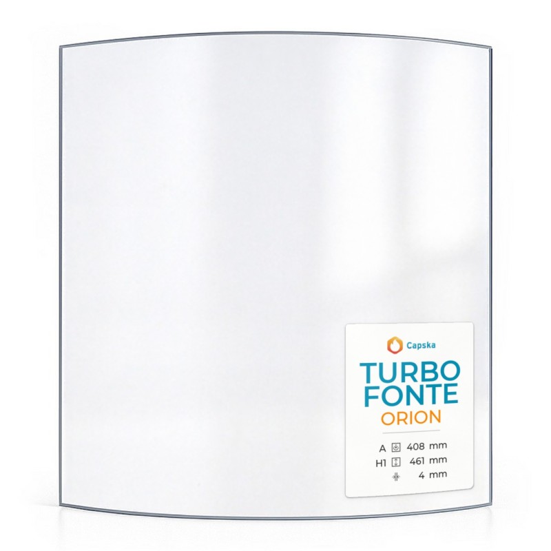 Turbo Fonte ORION Glass - Curved Panel for Wood Burning Stove