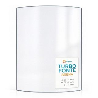 Turbo Fonte ARENA Glass - Curved Panel for Wood Burning Stove