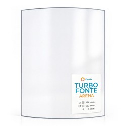 Vitre Turbo Fonte ARENA - Verre Courbe pour poêle à bois
