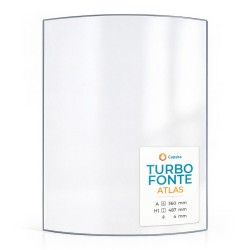 Turbo Fonte ATLAS Glass - Curved glass panel for wood burning stove