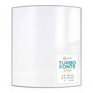 Turbo Fonte JYDE Glass - Curved Panel for Wood Burning Stove