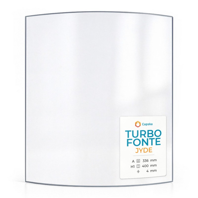 Vitre Turbo Fonte JYDE - Verre Courbe pour poêle à bois