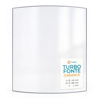 Vitre Turbo Fonte GARANCE - Verre Courbe pour poêle à bois