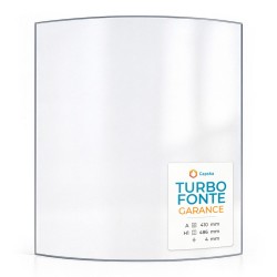 Vitre Turbo Fonte GARANCE - Verre Courbe pour poêle à bois