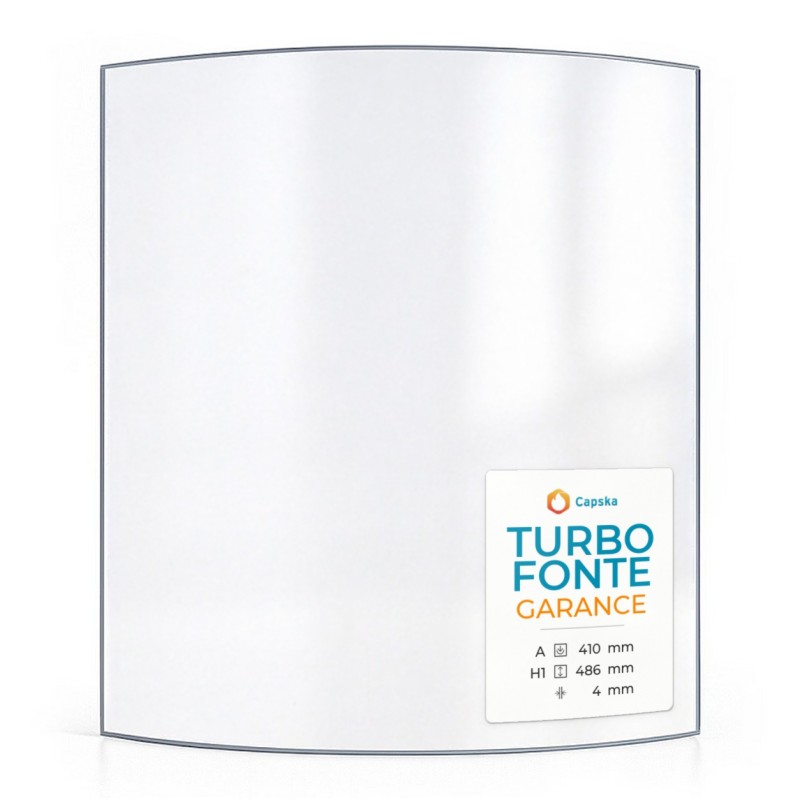 Vitre Turbo Fonte GARANCE - Verre Courbe pour poêle à bois