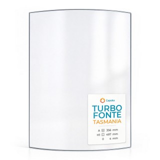 Turbo Fonte TASMANIA Glass - Curved Panel for Wood Burning Stove