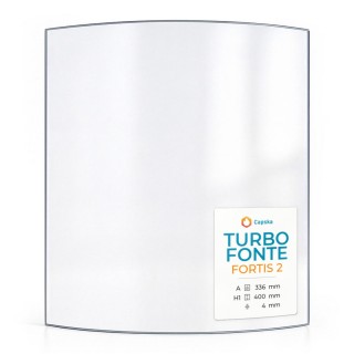 Turbo Fonte FORTIS 2 Glass - Curved Glass Panel for Wood Burning Stove