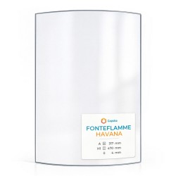 Fonteflamme HAVANA Glass - Curved glass panel for wood burning stove