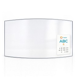 Abc 6 Glas - in sich gebogenes Kaminglas für Kaminofen