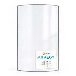 Vetro Actinov Arpegy - Vetro Curvo per stufa a legna
