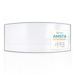 Amsta DOMANIAL Glass - Curved glass panel for wood burning stove
