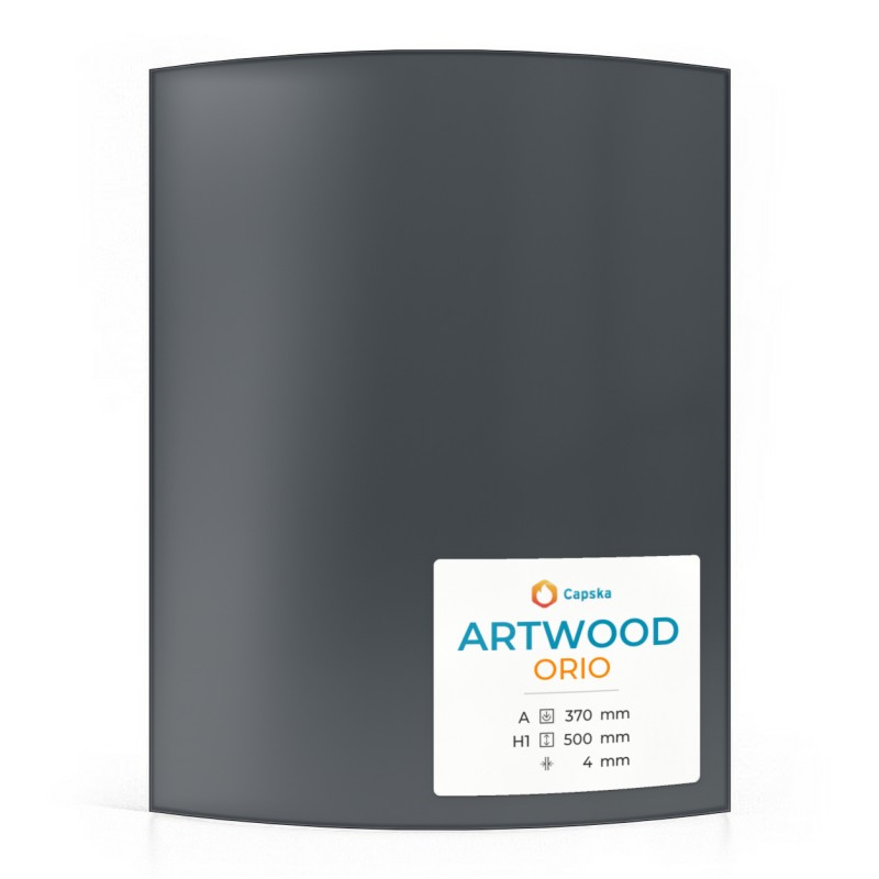 Artwood ORIO Front Glass - Curved Glass Panel for Wood Burning Stove