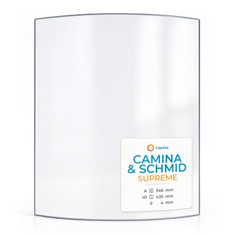 Camina & Schmid SUPREME Glas - gebogenes Kaminglas für Kaminofen
