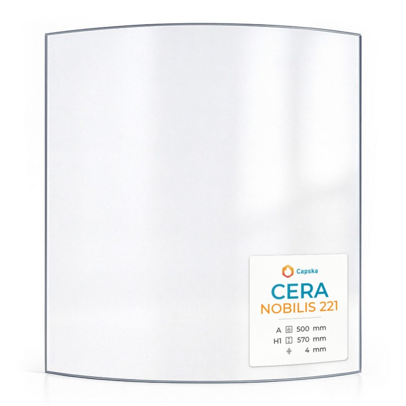 Vitre Cera NOBILIS 221 - Verre Courbe pour poêle à bois