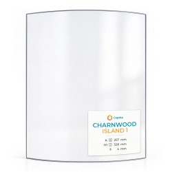 Charnwood ISLAND 1 Glass - Curved glass panel for wood burning stove