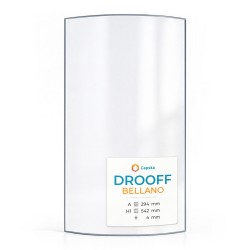 Drooff BELLANO Glass - Curved glass panel for wood burning stove