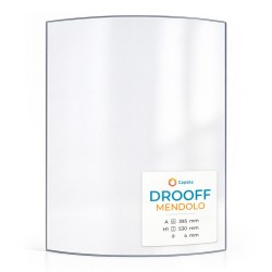 Drooff MENDOLO Glass - Curved glass panel for wood burning stove