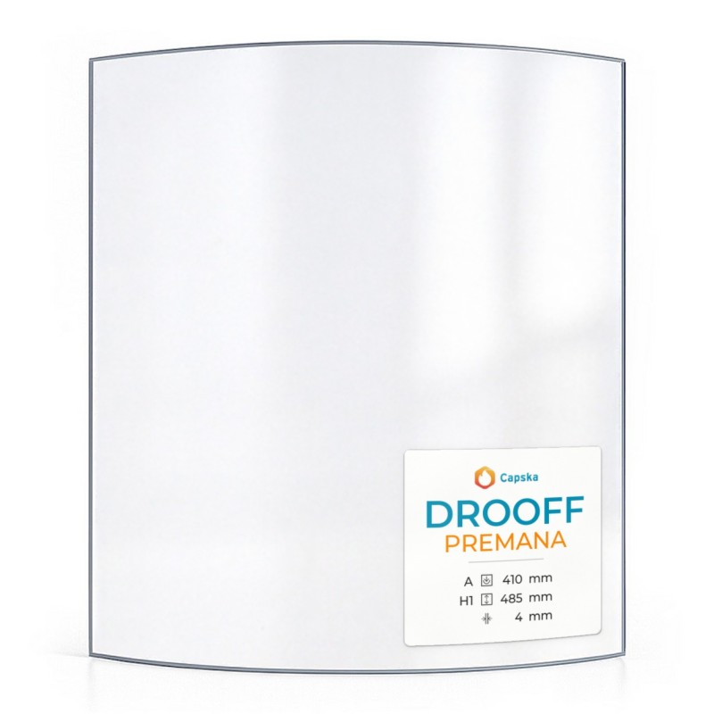 Drooff PREMANA Glass - Curved Panel for Wood Burning Stove