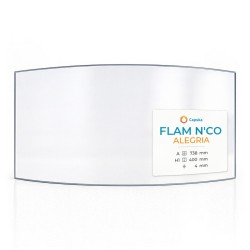 Vitre Flam N'Co ALEGRIA - Verre Courbe pour poêle à bois