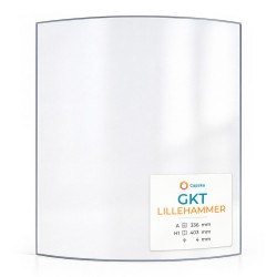 Gkt LILLEHAMMER Glass - Curved glass panel for wood burning stove