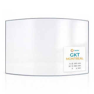 GKT MONTREAL Glass Panel for Wood Burning Stove - Curved Design