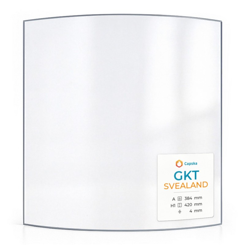 GKT SVEALAND Glass - Curved Glass Panel for Wood Burning Stove