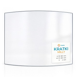 Vetro Kratki MILLY - Vetro Curvo per stufa a legna