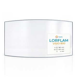 Vitre Lorflam VISIO 800 - Verre Courbe pour insert