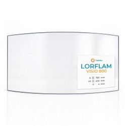 Lorflam VISIO 800 Glas - in sich gebogenes Kaminglas für Kaminofen