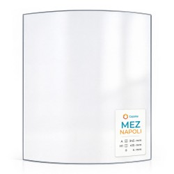 Mez NAPOLI Glass - Curved glass panel for wood burning stove