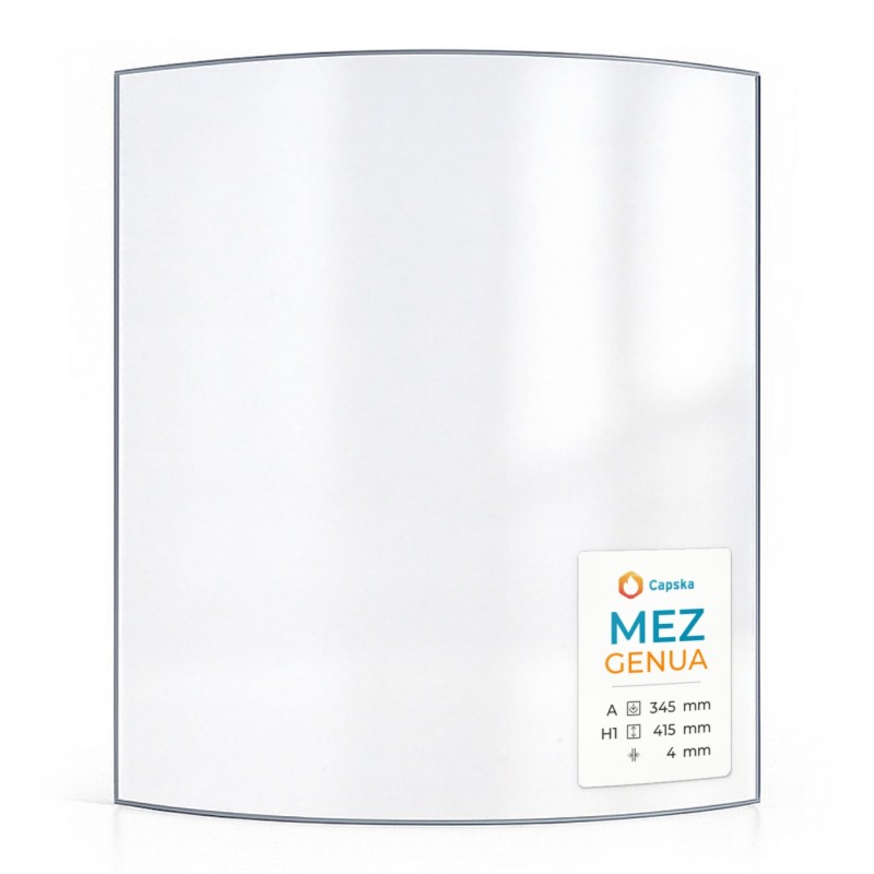 MEZ GENUA Curved Glass Panel - Wood Burning Stove Accessory