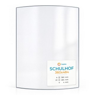 Vitre Schulhof 360X484 - Verre Courbe pour poêle à bois