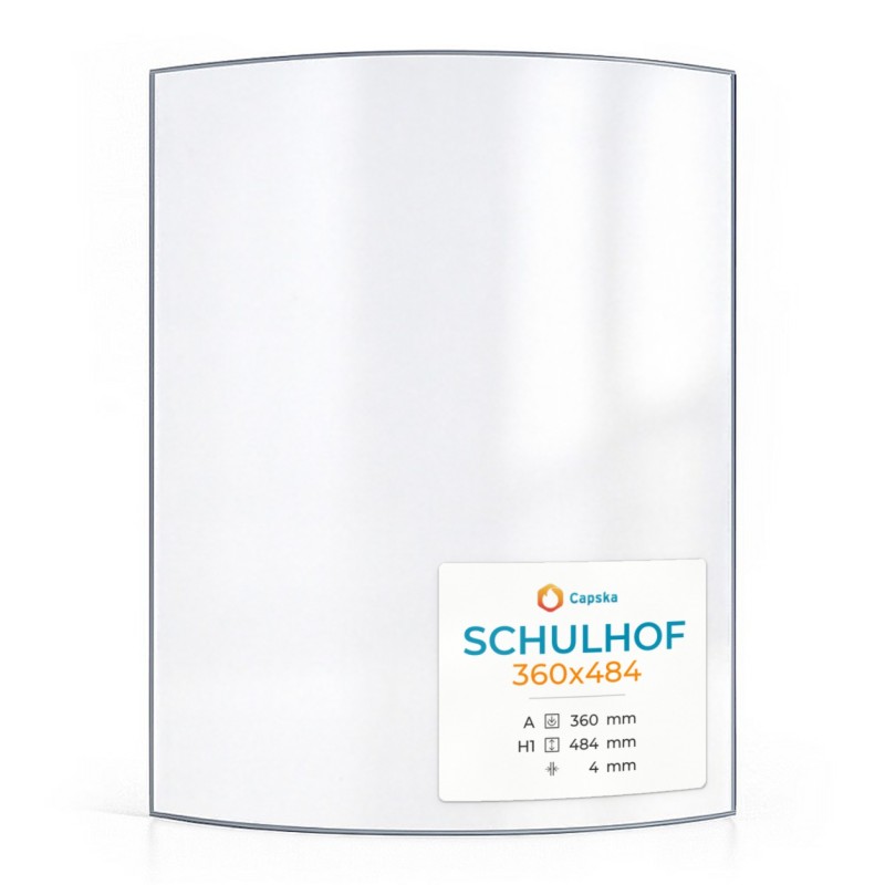 Schulhof 360X484 Glass - Curved Panel for Wood Burning Stove
