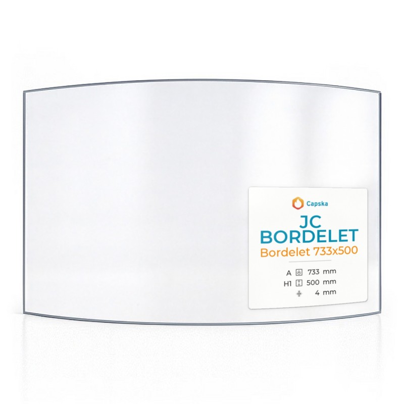Vitre Jc Bordelet BORDELET 733X500 - Verre Courbe pour insert